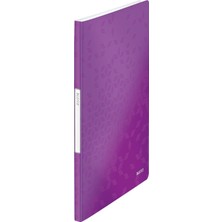 A4 Sunum Dosyası, Metalik Mor, 20 Şeffaf Poşetli, 40 A4 Sayfa Kapasiteli, 46310062