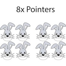 Tavşan Şeklinde Boy Ölçüm Cetveli - Bebek ve Çocuk Odası Için