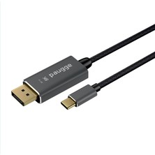 USB C To Kablo - Dp 1.4, Thunderbolt 4/3, Hdr, 8k 60Hz, 4K 144Hz/120Hz/60Hz, 2k 240Hz, Full Hd 240Hz, Örgülü, 2 Metre (CDP14B-PRO)