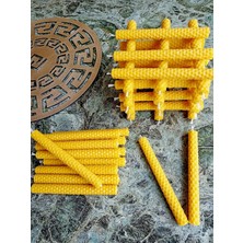 (8 Adet) 14CM Dilek Mumu Doğal Petek Mum Beeswax Candle Bal Mumu Mum