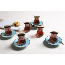 Seasons Turkuaz 6 Kişilik Çay Takımı