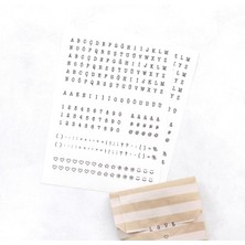 Şeffaf Harf-Rakam Seti, 8X10 mm 2 Sayfa