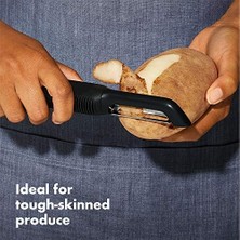 Good Grips Aksesuarlı Döner Soyma Aleti/tasarruflu Soyma Aleti, Siyah