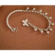 ShellWetr Kadın Bileklik Kadın Bileklik Zil 925 Ayar Gümüş Kaplama Orman Temalı Hediyelik