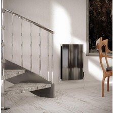 Lojimax Alüminyum Dekoratif Radyatör Amazonite 600 x 620 6  Dilim | Dokulu Antrasit Gri | Yüksek Isıl Güç | 5 Yıl Üretici Garantisi