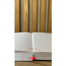 Özel Tasarım Baskılı Kapaklı A5 Kareli Not Defteri - 180 Derece Açılabilir, Sırtı DIKIŞLI,%100 El Işçiliği, Ofis Için Ideal, Planlayıcı (Viola Hirta Kapak Tasarımı)