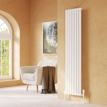 Lojimax Alüminyum Dekoratif Radyatör Bella 1800 x 286 5  Dilim | Dokulu Beyaz | Yüksek Isıl Güç | 5 Yıl Üretici Garantisi