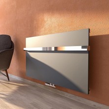 Lojimax Alüminyum Dekoratif Radyatör Sosa 1800 x 608 3  Dilim | Dokulu Antrasit Gri | Yüksek Isıl Güç | 5 Yıl Üretici Garantisi