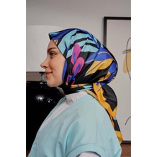 Zehra Scarfs Yaprak Desen Sarı Soft Pamuk Eşarp