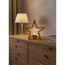 AyrStore Yıldız Şeklinde Sarı Mumluk Loş Işık Ev Aksesuarı