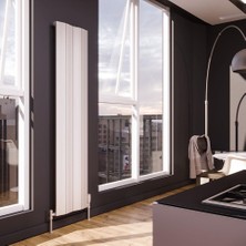 Lojimax Alüminyum Dekoratif Radyatör Amazonite 1800 x 204 2  Dilim | Dokulu Beyaz | Yüksek Isıl Güç | 5 Yıl Üretici Garantisi