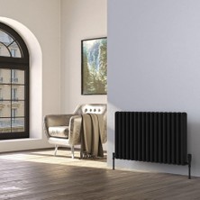Lojimax Alüminyum Dekoratif Radyatör Cast 600 x 1360 23  Dilim | Mat Siyah | Yüksek Isıl Güç | 5 Yıl Üretici Garantisi