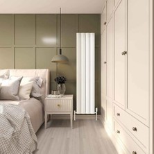 Lojimax Alüminyum Dekoratif Radyatör Opriment 600 x 1244 12  Dilim | Dokulu Beyaz | Yüksek Isıl Güç | 5 Yıl Üretici Garantisi