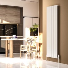 Lojimax Alüminyum Dekoratif Radyatör Kalsedon 1800 x 280 3  Dilim | Dokulu Beyaz | Yüksek Isıl Güç | 5 Yıl Üretici Garantisi