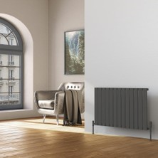 Lojimax Alüminyum Dekoratif Radyatör Royal 600 x 810 11  Dilim | Dokulu Antrasit Gri | Yüksek Isıl Güç | 5 Yıl Üretici Garantisi