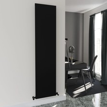 Lojimax Alüminyum Dekoratif Radyatör Sosa 1800 x 608 3  Dilim | Dokulu Siyah | Yüksek Isıl Güç | 5 Yıl Üretici Garantisi