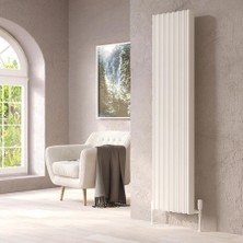 Lojimax Alüminyum Dekoratif Radyatör Albite 1800 x 435 8  Dilim | Dokulu Beyaz | Yüksek Isıl Güç | 5 Yıl Üretici Garantisi