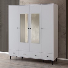 Setay Dolap, Bianca 4 Kapaklı Aynalı Gardırop