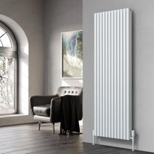 Lojimax Alüminyum Dekoratif Radyatör Lapis Plus 1800 x 596 12  Dilim | Dokulu Beyaz | Yüksek Isıl Güç | 5 Yıl Üretici Garantisi
