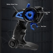 2.4ghz Uzaktan Kumandalı Sesli Işıklı Şarjlı Buhar Atan Kapıları Açılan Rc Kamyonet Yük Taşıma Aracı (Mavi)