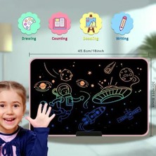 Yazı Tableti Xl Büyük Boy 21 Inç LCD Çift Taraflı, Yetişkinler ve 3+ Çocuklar Için Yazı Tahtası, Çizim Yazma Karalama Tahtaları, Eğitim Öğrenme Aracı Için Çizim Tahtası 46 x 30CM Xlb-21