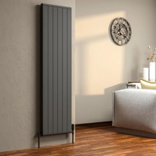 Lojimax Alüminyum Dekoratif Radyatör Lova Line 600 x 1196 15  Dilim | Dokulu Antrasit Gri | Yüksek Isıl Güç | 5 Yıl Üretici Garantisi