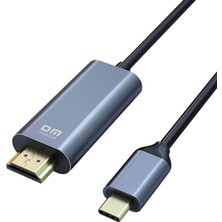 Dm CHB024 Type-C To Erkek HDMI 4K 30Hz Dönüştürücü Kablo 1.8 Metre