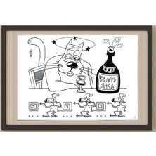 Karikatural Gennady Chegodayev 29X21CM Orijinal Karikatür Tablo