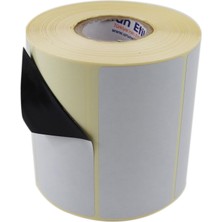 Hazır Al Hızlı Al Kuşe Etiket(Sürsajlı) 100MM x 50MM Toplam 1000 Adet 1 Rulo, Sarılmış 40MM Çapında Örtücü Kapatma Etiketi