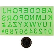 Parti Vitrini Alfabe Şeklinde Harf ve Rakam Silikon Kokulu Taş ve Sabun Kalıbı 1X1X1 cm