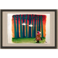 Karikatural Emilio Isca 29X21CM Orijinal Karikatür Tablo