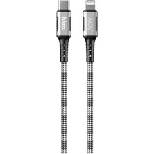 Hkm Tech Dynamıc 30W Hızlı Şarj, Mıknatıslı, Type-C To Lightning Şarj ve Data Aktarım Kablosu, 1 Metre, Siyah