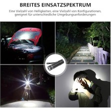 3 Adet Pilli Fener Metal Mini 9 Ledli Acil Durum Enerji Krizi Deprem Çantası Kamp