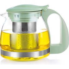 Paçi 700 ml Süzgeçli Cam Çaydanlık Üstü Demlik Mavi