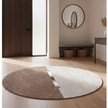 Bazaar Forum Dijital Baskı Pamuk Dokuma Kaymaz Taban Yıkanabilir Yuvarlak Salon Halısı Mutfak, Koridor Halısı