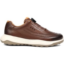 Celal Gültekin Erkek Taba Kalın Tabanlı Deri Sneaker