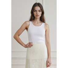 Afra x DeFacto Fitted Halter Yaka Fitilli Kaşkorse Atlet U0357AZ25SM