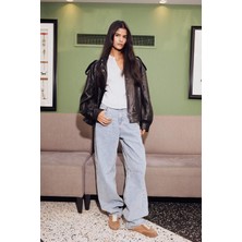 DeFacto Baggy Fit Yüksek Bel Uzun Jean Yıkamalı Pantolon E9164AX25AU