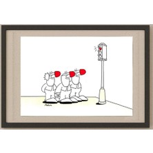 Karikatural Anton Kotreba 29X21CM Orijinal Karikatür Tablo