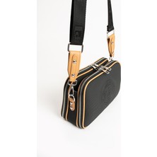 Kahverengi Just Polo Kadın 5 Bölmeli Ayarlanabilir Uzun Askılı Omuz Çantası Postacı Çantası 4023-GD