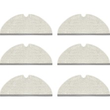 robotyedek Roborock S6/s6 Pure Uyumlu Yüksek Kaliteli 6 Adet Mop-Tam Yüzey Mikrofiber ve Kalın