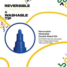 Pc-5m Su Bazlı Kalıcı Marker Boya Kalemleri, 8'li Set (Koyu Renkler)