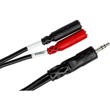 3.5 Mm. Trs (M) - Dual 3.5 mm Ts (F) Breakout Kablo (YMM-261)