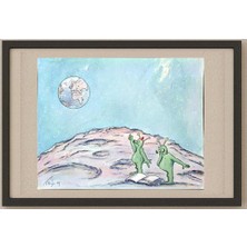 Karikatural Bossens Philippe 35X25CM Orijinal Karikatür Tablo