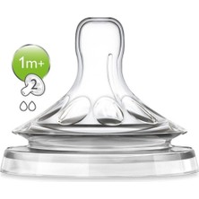 Philips Avent Natural Biberon Emziği 1 Delikli 1+ Ay Yavaş Akışlı İkili Paket