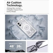 Galaxy S25 Edge ile Uyumlu Ince Kılıf Ultra Hybrid Sararma Karşıtı Duraclear Hava Kanalı Teknolojisi Askeri Sınıf Koruma Magfit Özellikli Zero One Tasarım Kapak - ACS09417