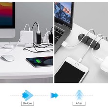 16 Lı Kablo Klipsleri Kablo Tutucu, 5 Farklı Tutucu Tasarımı, Çok Amaçlı Kendinden Yapışkanlı Kablo Düzenleyici Seti 16'lı Paket, Siyah