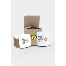 Lütfen Yeme Tasarımlı Baskılı Kupa Bardak Seti, Eğlenceli Özel Hediye Mug