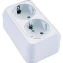 45182 Sıva Üstü Ikili Topraklı Priz, Beyaz