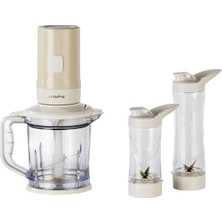 Gem Retro 700 W Kişisel & Doğrayıcı – 1,2 L Titanyum Bıçaklı Hazne, Bakır Ac Motor | Vanilya Krem